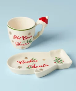 Lenox Hosting The Holidays Cookies For Santa 2-Piece Set Dinnerware