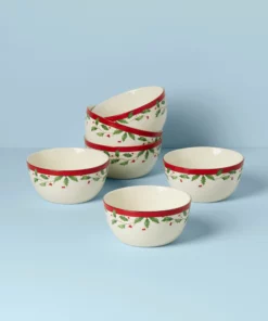 Lenox Holiday 6-Piece Dessert Bowl Set