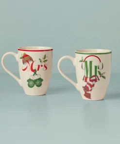Lenox Dinnerware Holiday Mr. & Mrs. 2-Piece Mug Set