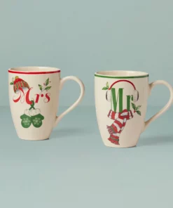 Lenox Dinnerware Holiday Mr. & Mrs. 2-Piece Mug Set