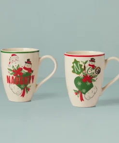 Lenox Holiday 2-Piece Naughty & Nice Mug Set