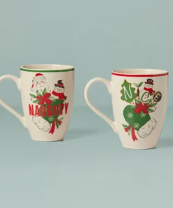 Lenox Holiday 2-Piece Naughty & Nice Mug Set