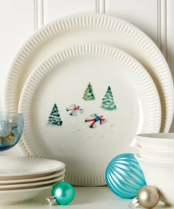 Lenox Profile Snow Day 4-Piece Accent Plate Set Dinnerware