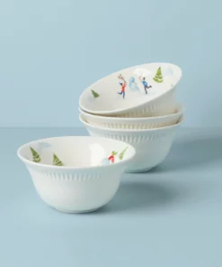Lenox Profile Snow Day 4-Piece Bowl Set Dinnerware