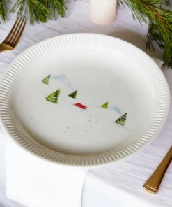 Lenox Dinnerware Profile Snow Day 4-Piece Dinner Plate Set