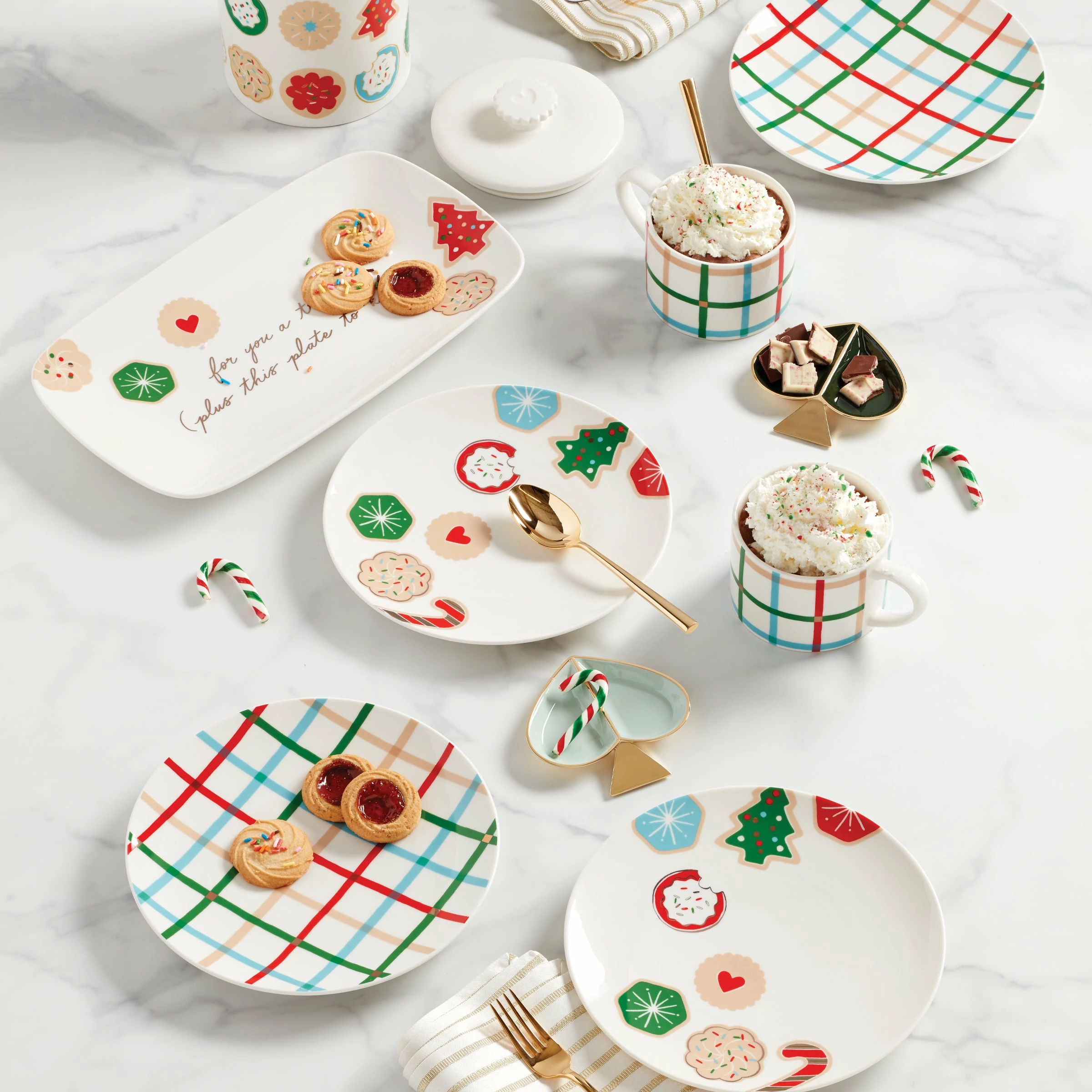 Kate Spade Cookie Time 4-Piece Accent Plate Set