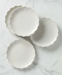 Lenox French Perle Scallop 4-Piece Accent Plate Set Dinnerware