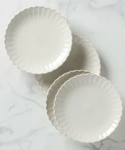 Lenox French Perle Scallop 4-Piece Dinner Plate Set Dinnerware