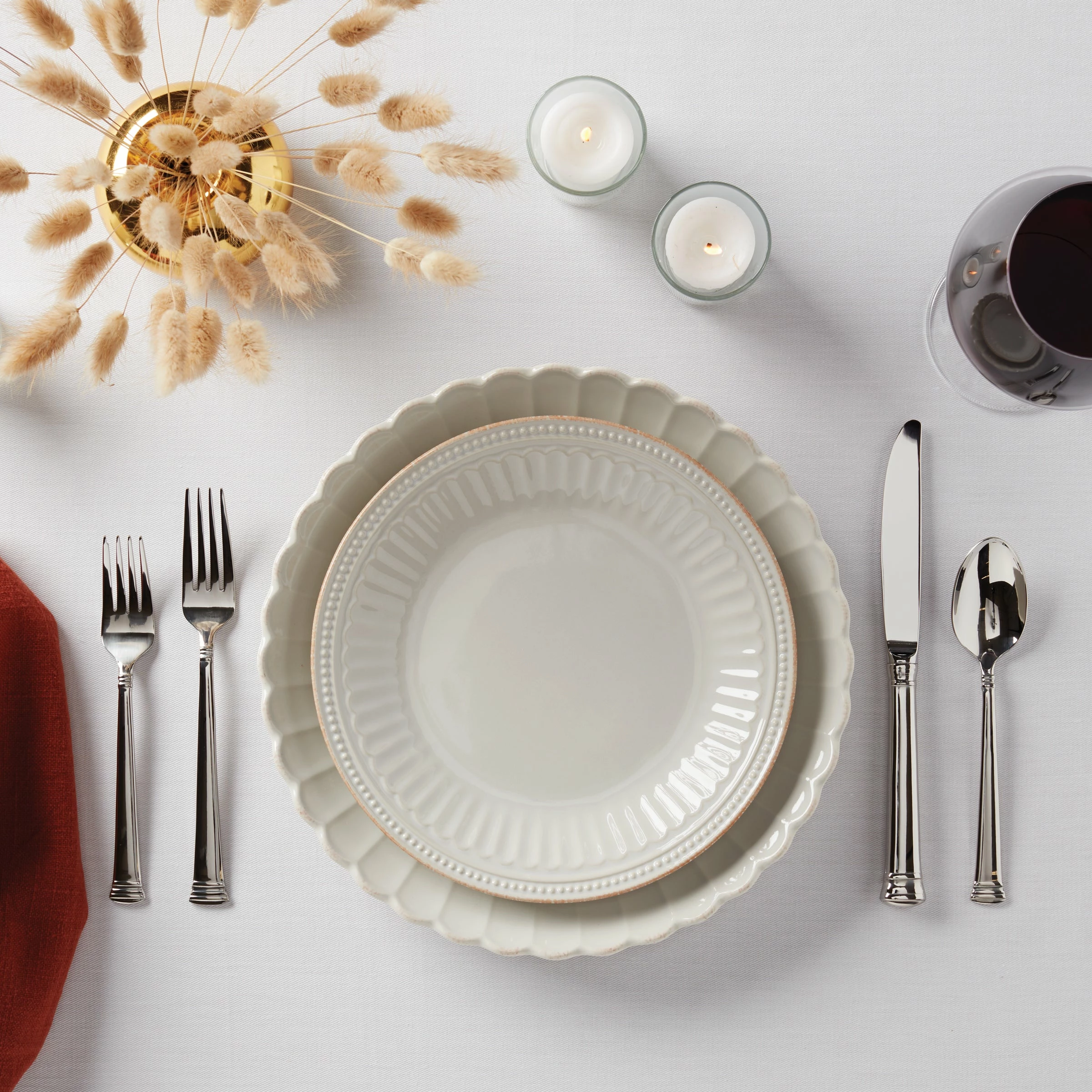 Lenox French Perle Scallop Dinner Plate