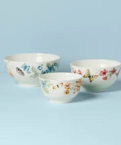 Lenox Butterfly Meadow 3-Piece Bowl Set