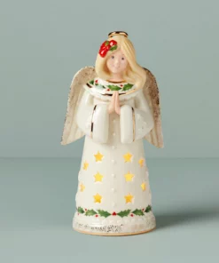 Lenox Holiday Angel Light-Up Figurine Décor