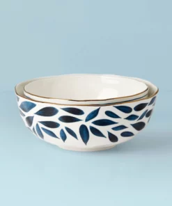 Lenox Blue Bay 2-Piece Nesting Bowl Set Dinnerware