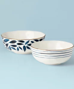 Lenox Blue Bay 2-Piece Nesting Bowl Set Dinnerware