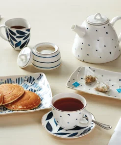 Lenox Dinnerware Blue Bay 4-Piece Teacup & Saucer Set