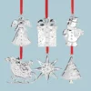 Lenox Sale Silver Gems Clear Stone 6-Piece Ornament Set