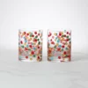 Kate Spade Drinkware It's Raining Confetti Double Old Fashioned Glasses