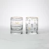 Kate Spade Drinkware Doodle Away 2-Piece Double Old Fashioned Glass Set