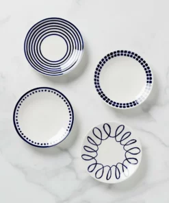 Kate Spade Charlotte St 4pc Tidbit Plates Dinnerware