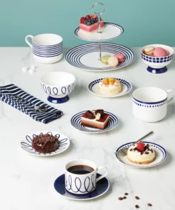 Kate Spade Charlotte St 4pc Tidbit Plates Dinnerware