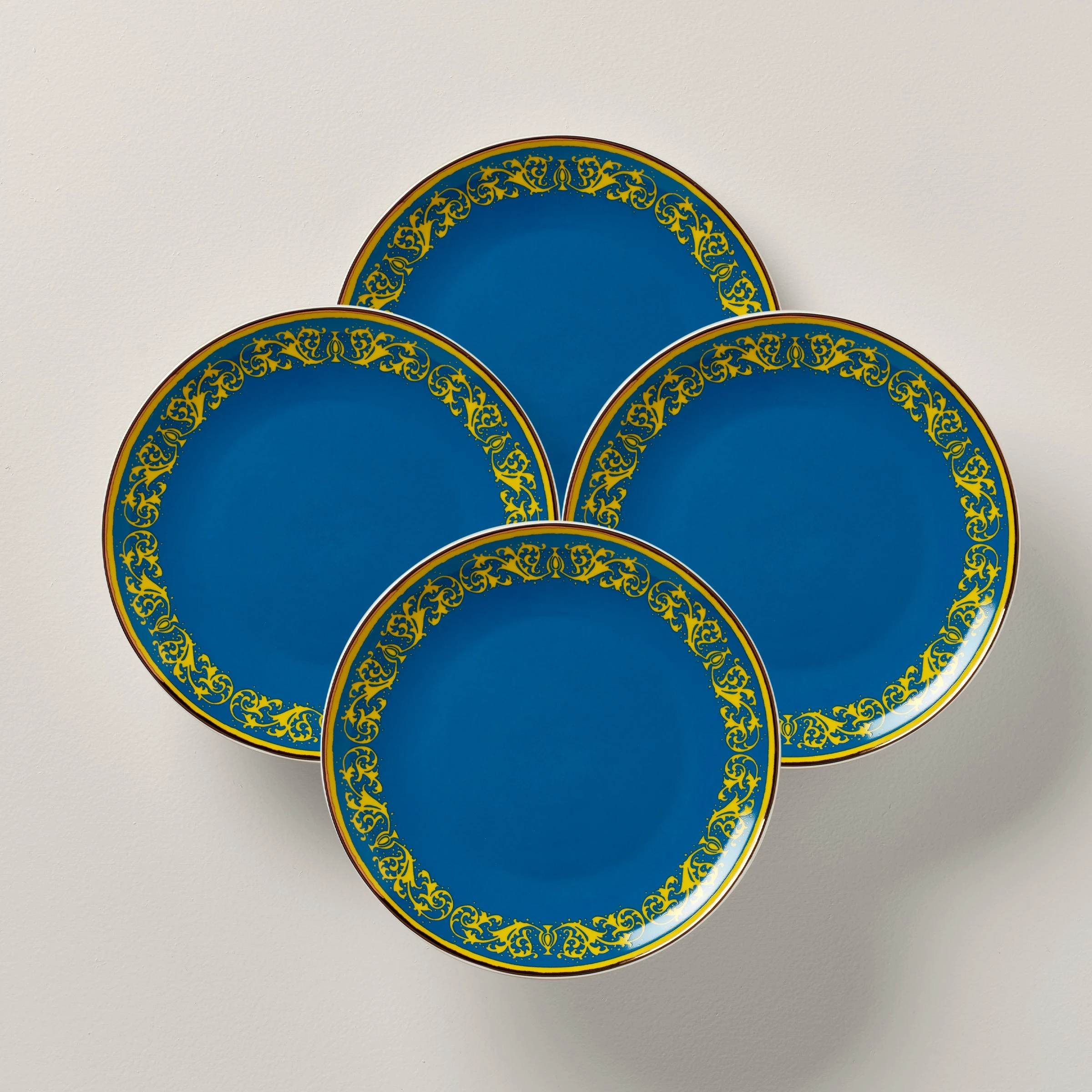 Lenox LX Remix Blue 4-Piece Accent Plate Set Dinnerware