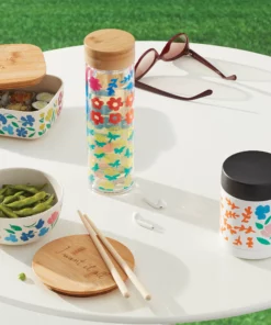 Kate Spade Floral Fields Glass Hydration Bottle Under $50