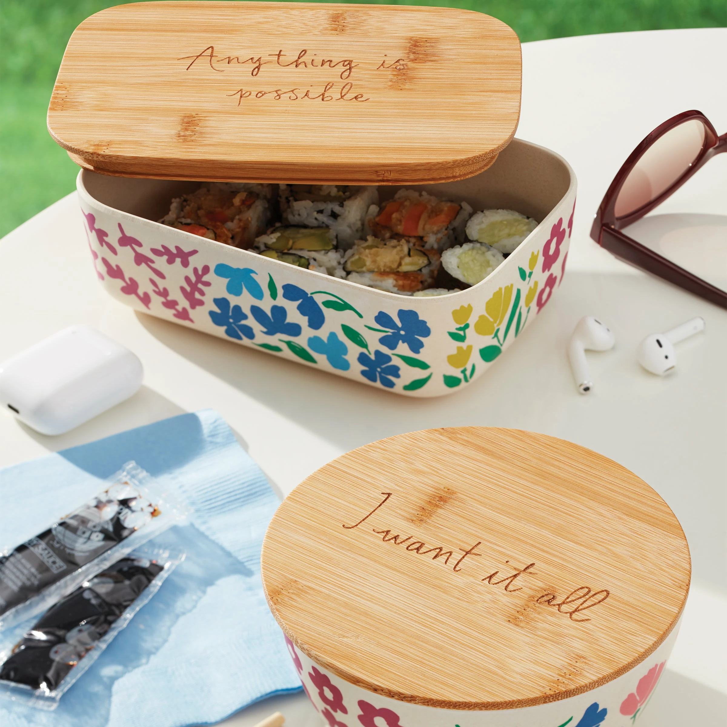 Kate Spade Floral Fields Container, S/2 Kitchen