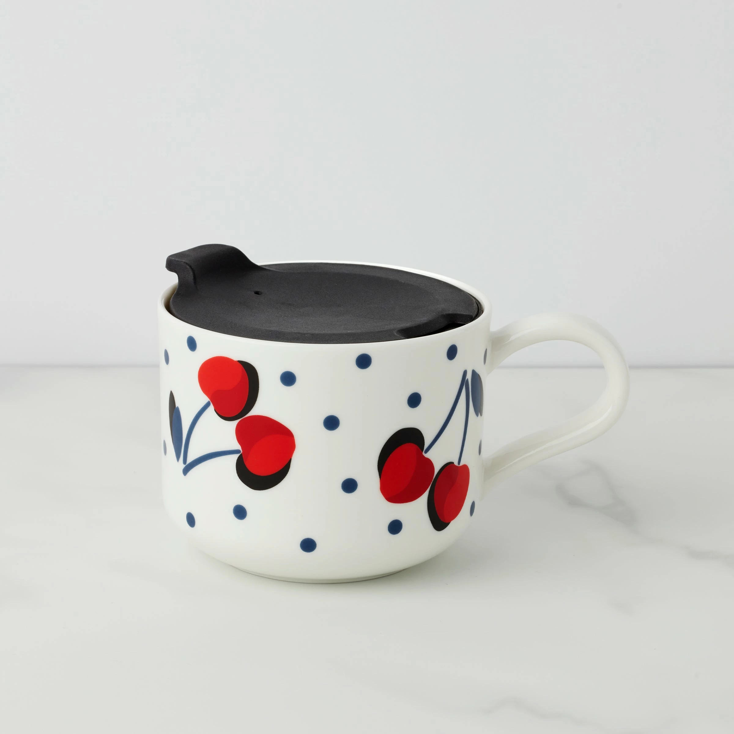 Kate Spade Vintage Cherry Dot Travel Mug