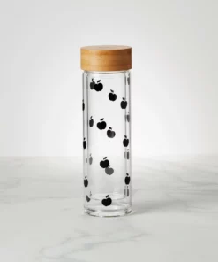 Kate Spade Apple Toss Glass Hydration Bottle