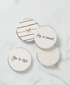 Kate Spade New Arrivals Charmed Life 4pc Coasters