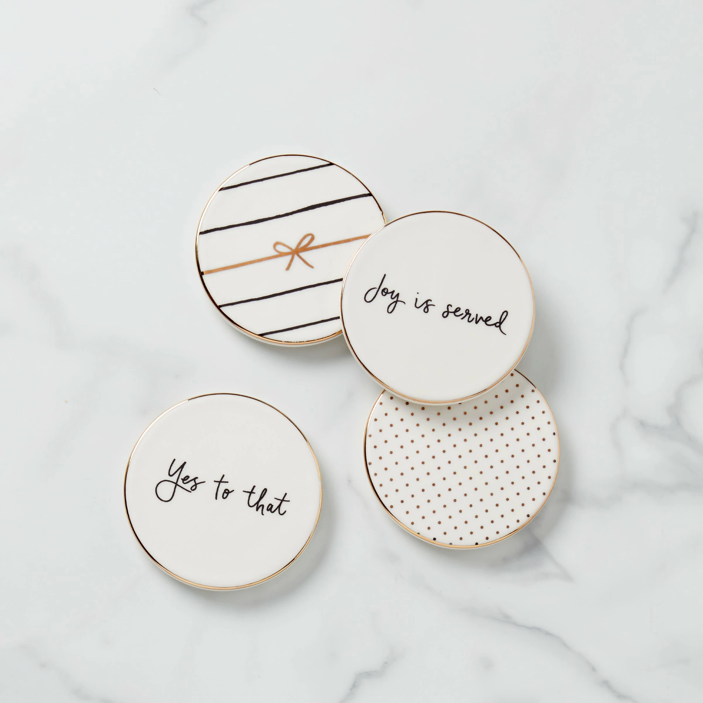 Kate Spade New Arrivals Charmed Life 4pc Coasters