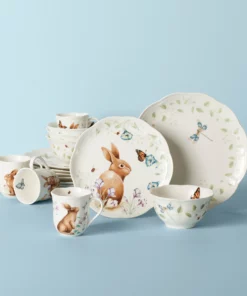 Lenox Dinnerware Butterfly Meadow Bunny 16pc Set
