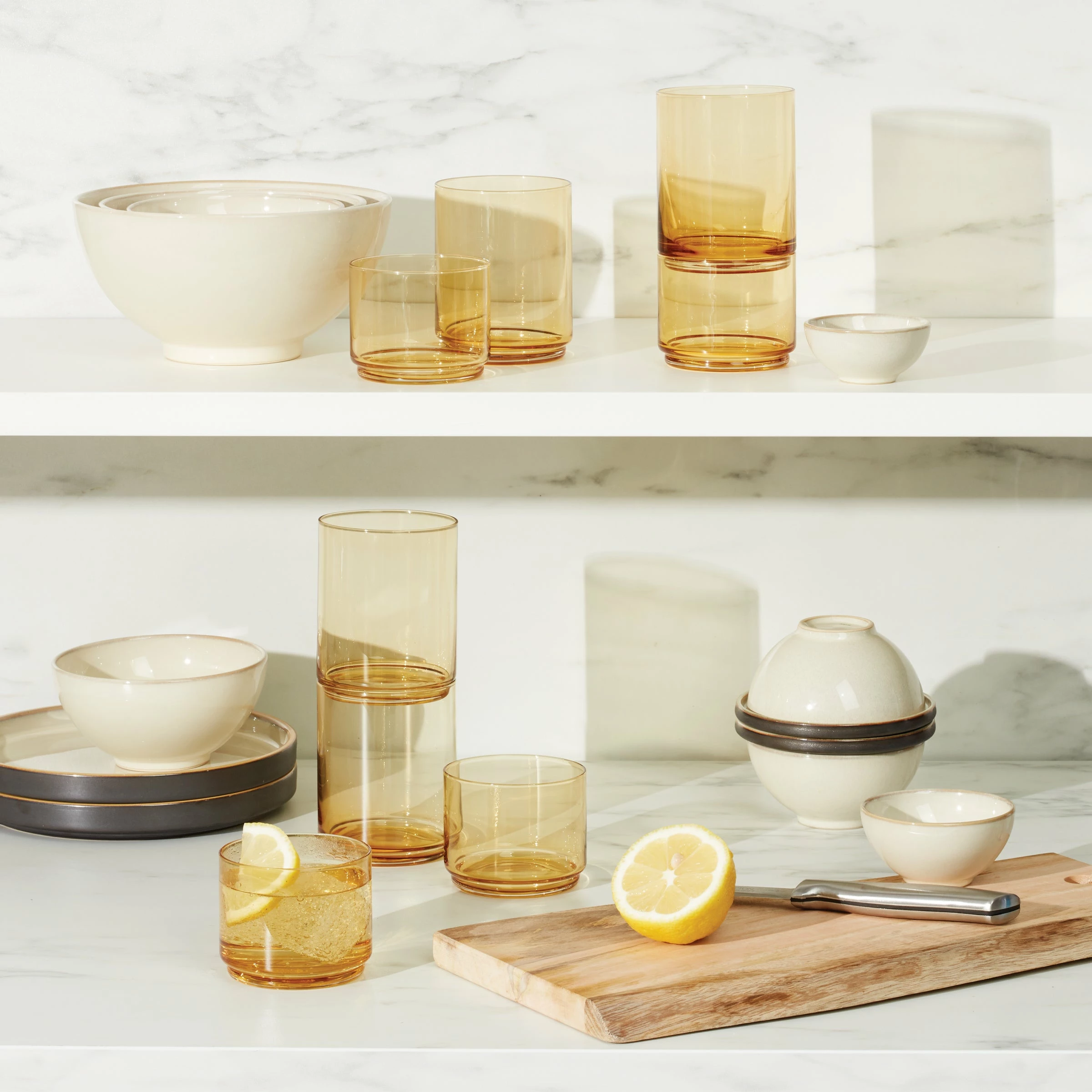 Lenox Drinkware Tuscany Classics Stackable 4-Piece Tall Glasses