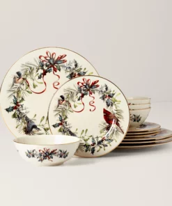 Lenox Winter Greetings 12-Piece Dinnerware Set