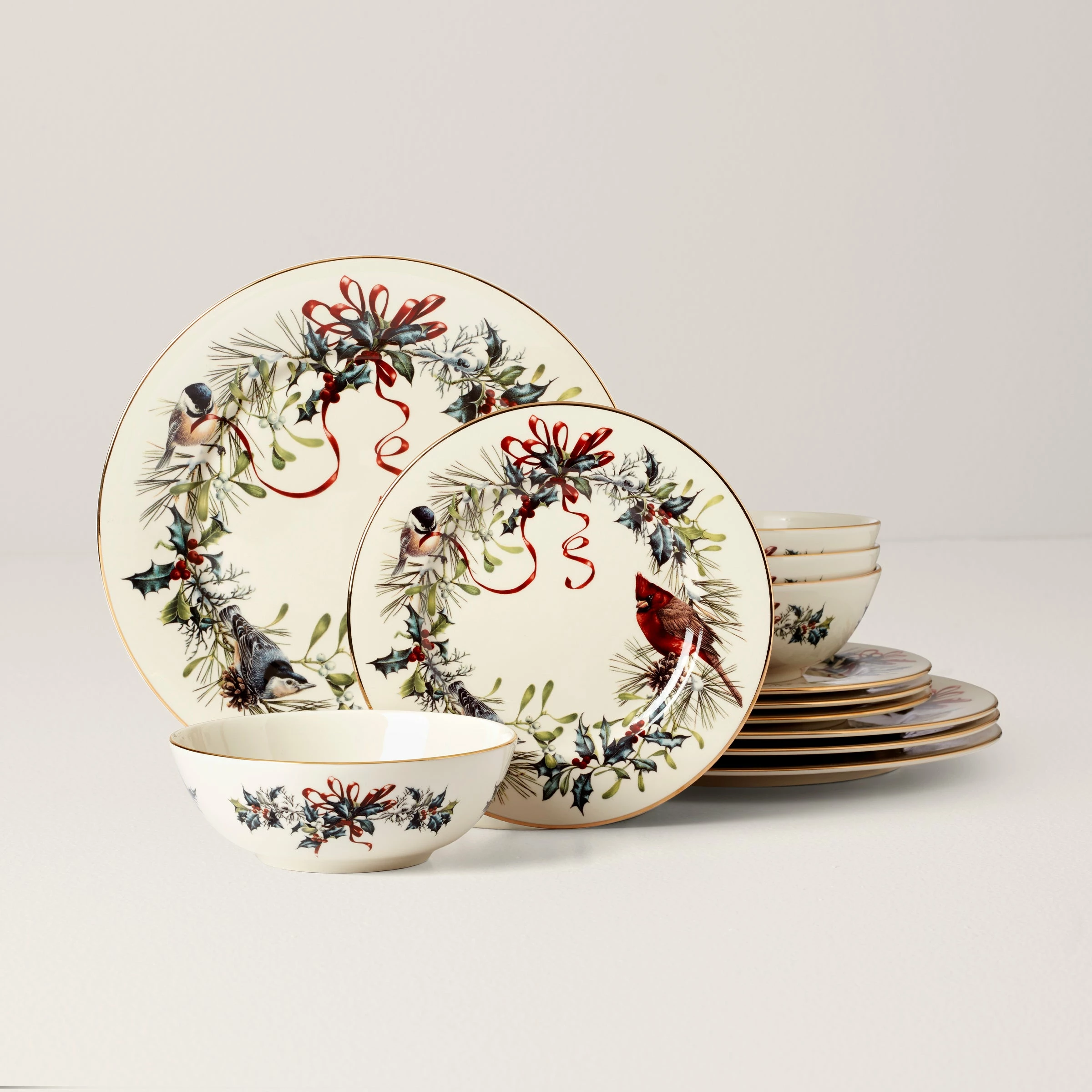 Lenox Winter Greetings 12-Piece Dinnerware Set
