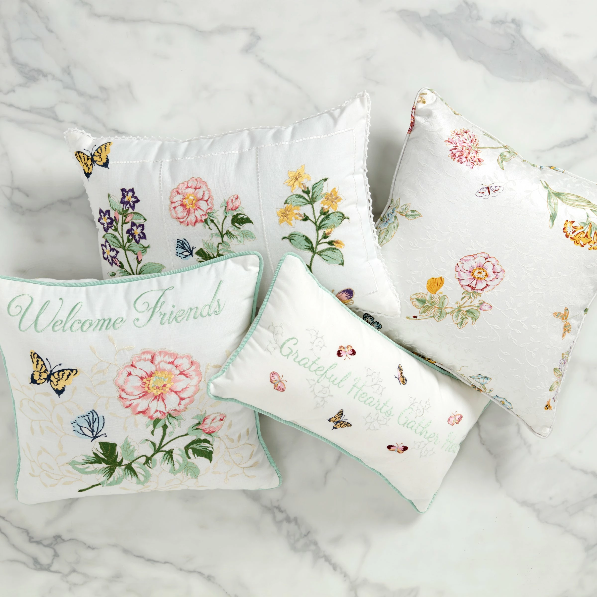 Lenox Home Décor Butterfly Meadow Live Well Pillow 10x20